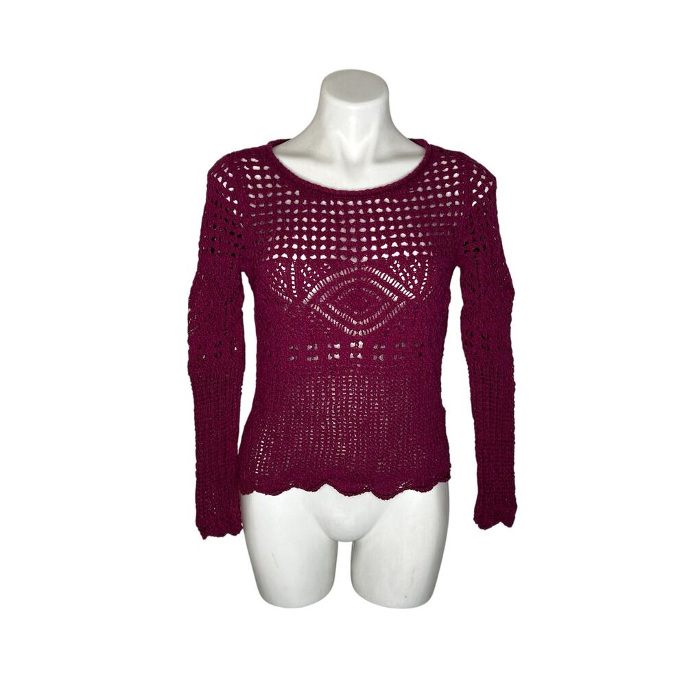HOLLISTER Women's Knit Pullover Sweater Berry Size Medium